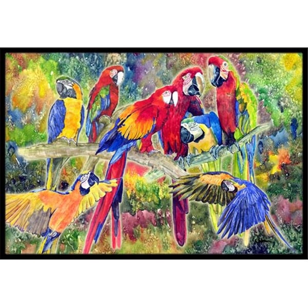 Carolines Treasures Carolines Treasures 8600MAT 18 x 27 in. Parrots Indoor Or Outdoor Mat 8600MAT - main